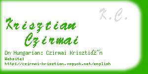 krisztian czirmai business card
